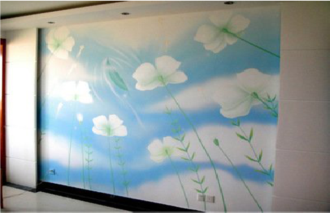 神木画墙绘怎么画好白云的蓬松感？