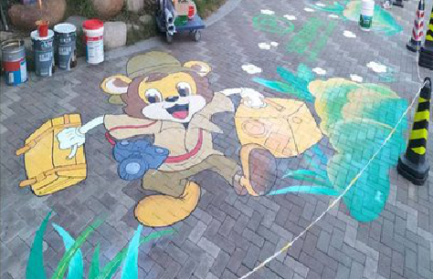 神木夏季画地面彩绘会遇到的问题