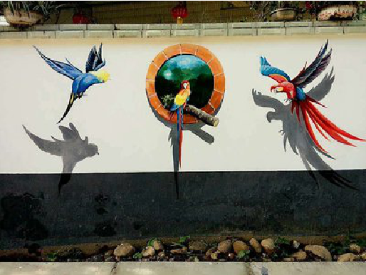 神木视觉错位-3D墙绘设计