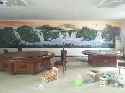 神木墙绘-写实风景