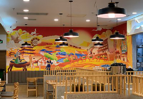 神木商业空间彩绘介绍。