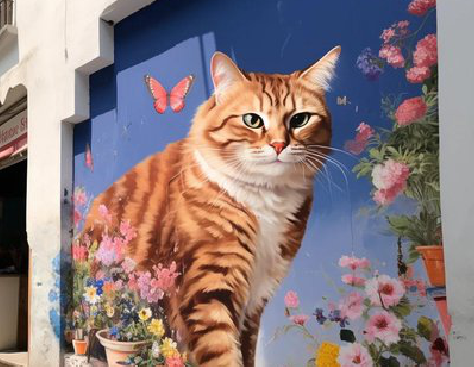 神木自己绘制有个性的手绘墙